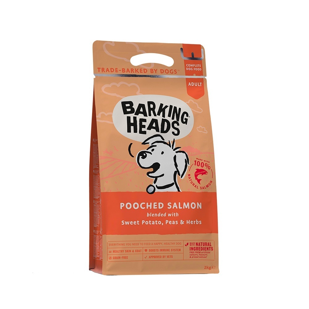 Barking Heads корм для взрослых собак всех пород, беззерновой,  лосось и картофель 