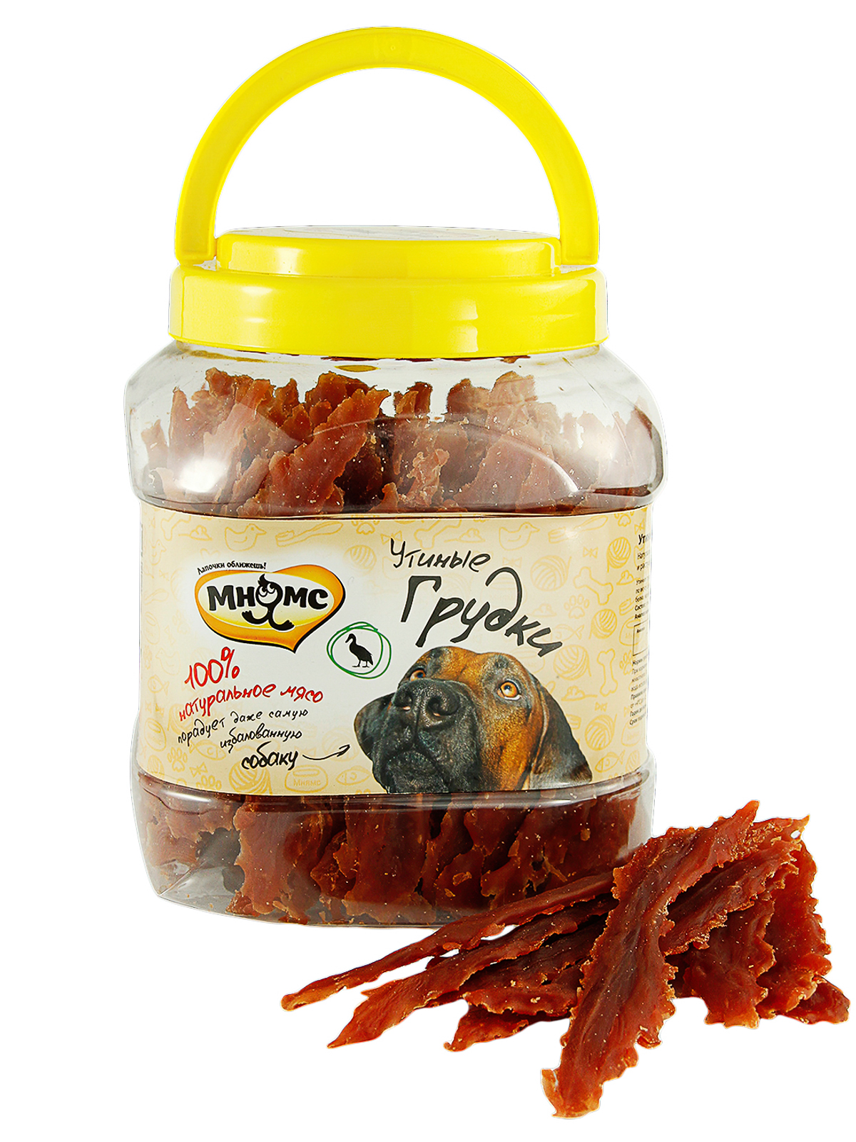 Мнямс лакомство для взрослых собак всех пород, утиные грудки (800 гр)