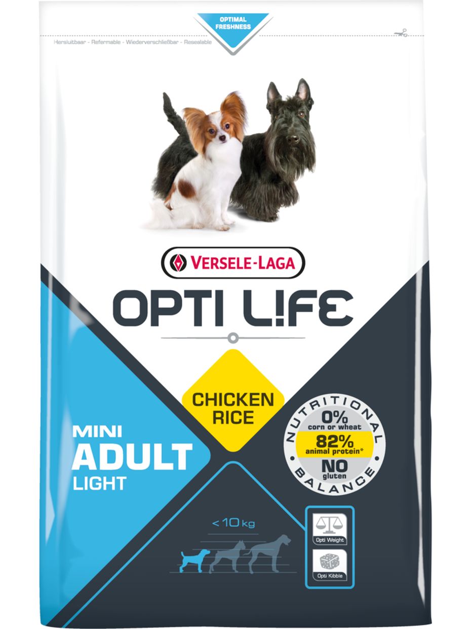 Opti Life корм для собак мелких пород, контроль веса, курица и рис (2,5 кг)