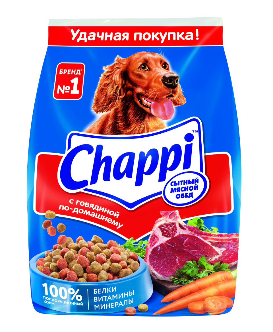 Chappi корм для взрослых собак всех пород, говядина по-домашнему — купить  по доступной цене с доставкой