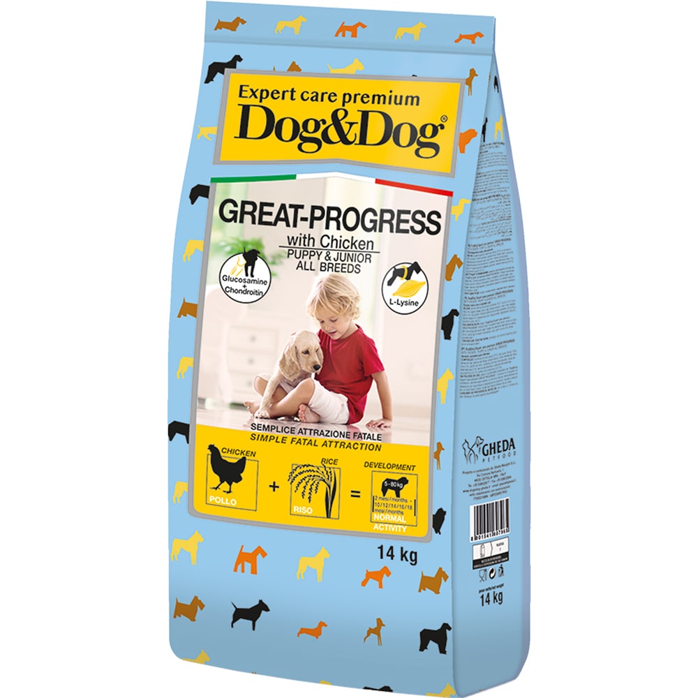015.607965 (Dog&Dog Expert Care Premium Great-Progress Сухой корм с курицей для щенков (14кг)