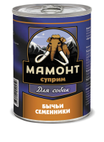 Мамонт суприм консервы для собак всех пород, бычьи семенники