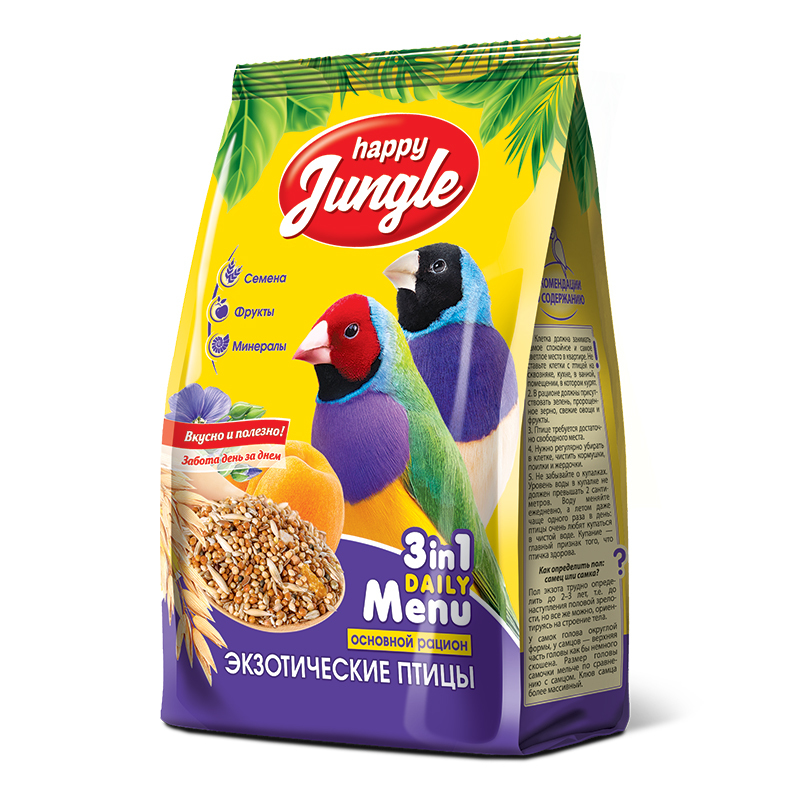 Happy Jungle корм для экзотических птиц