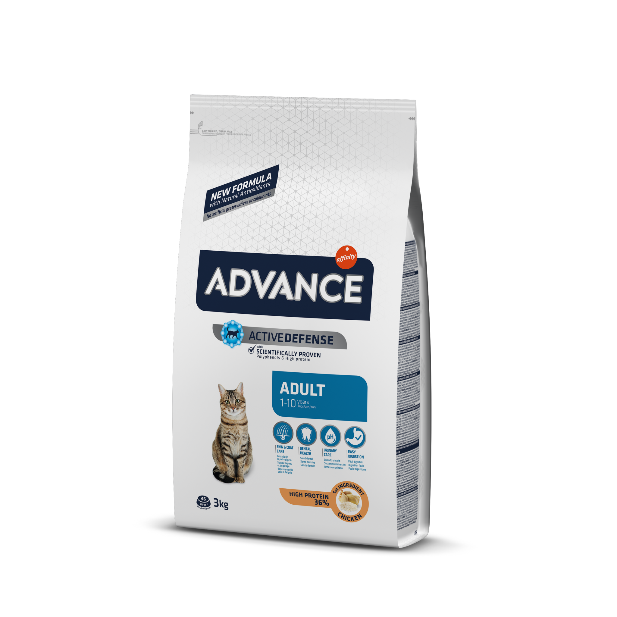 Advance корм для взрослых кошек всех пород, курица и рис