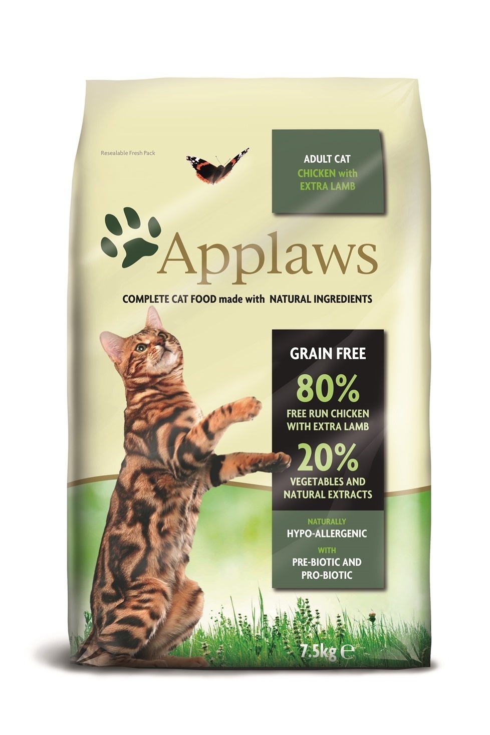 Applaws корм для взрослых кошек всех пород, беззерновой, курица и ягненок