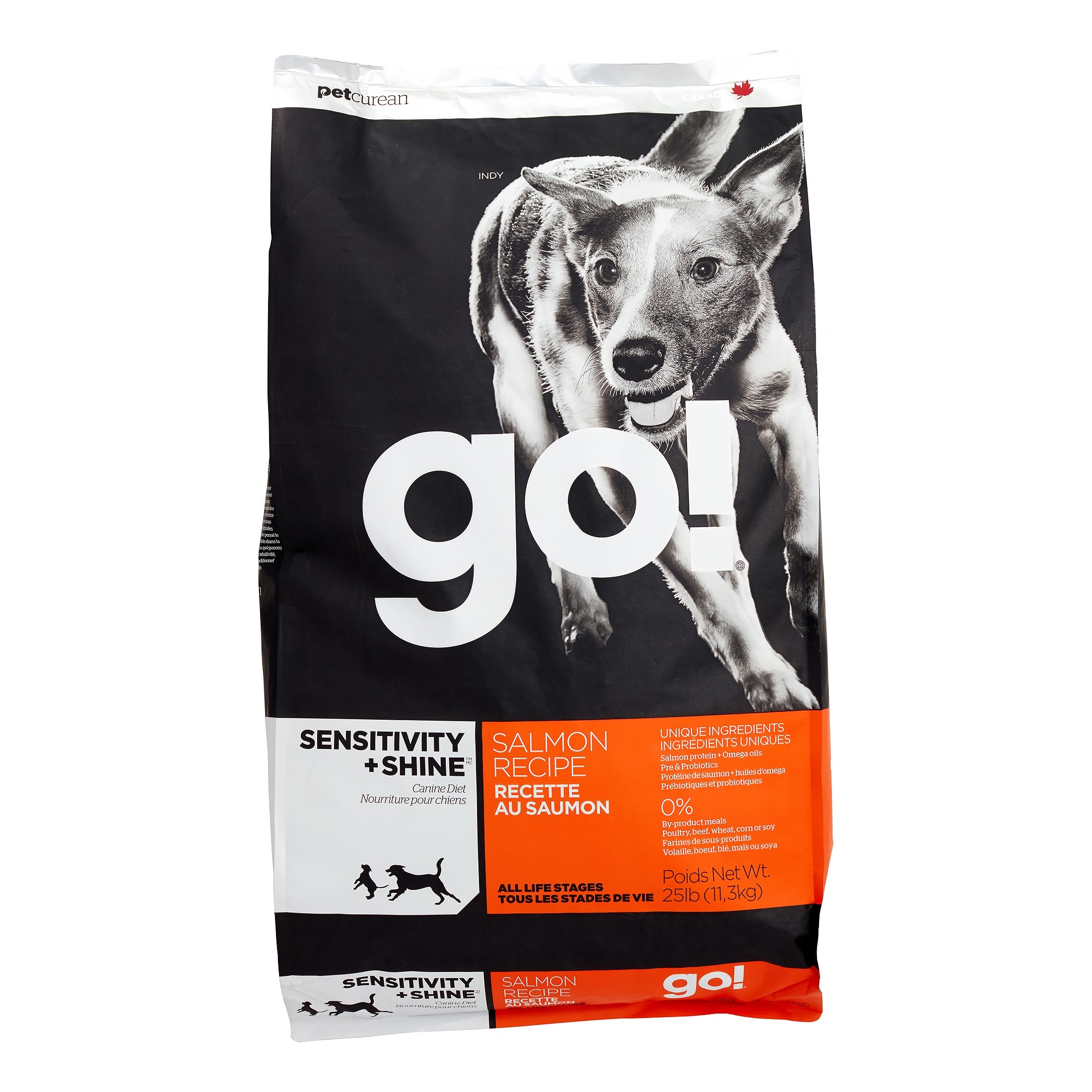 GO! Scin+Coat корм для щенков и взрослых собак всех пород, для здоровья кожи и шерсти, лосось 11,35 кг