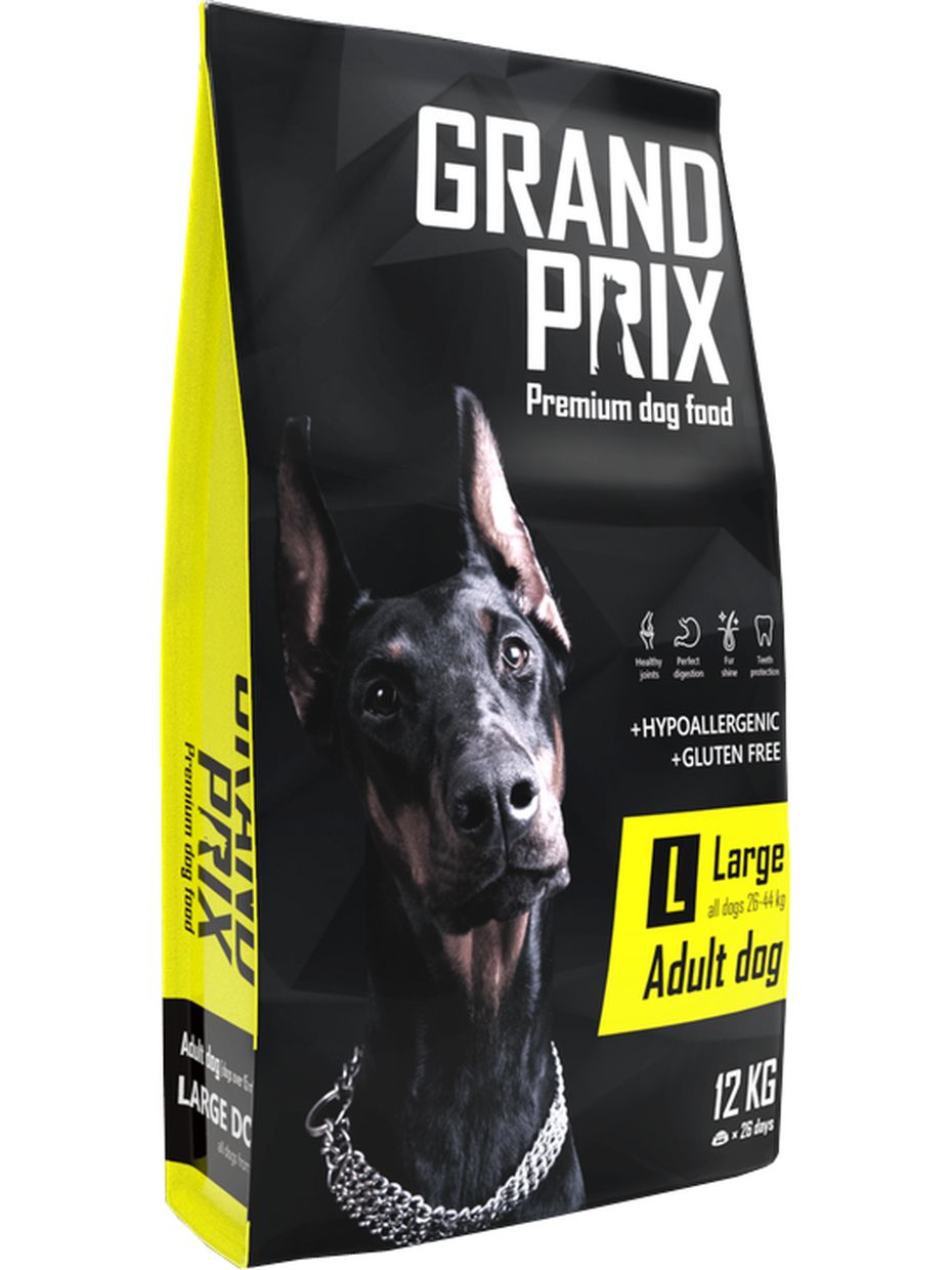 Grand Prix корм для собак крупных пород, курица (12 кг)