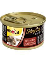 GimCat ShinyCat влажный корм для взрослых кошек всех пород, цыпленок и говядина