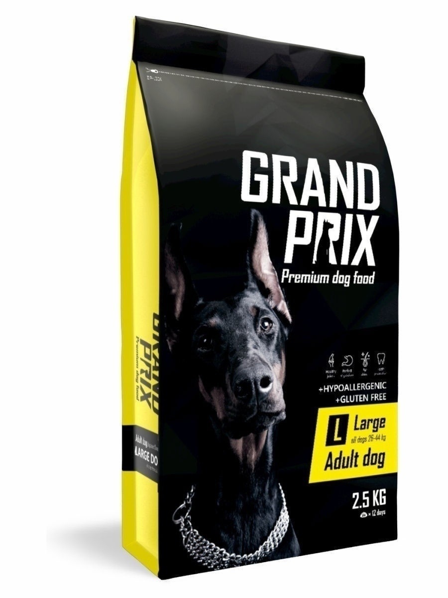 Grand Prix корм для собак крупных пород, курица 2,5 кг