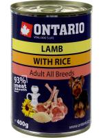 Ontario влажный корм для собак, ягненок и рис