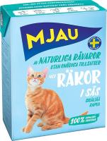 Mjau мясные кусочки в соусе с  креветками