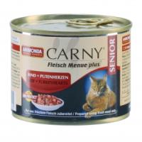 Animonda Carny Senior  консервы для кошек с говядиной и сердцем индейки для стареющих кошек
