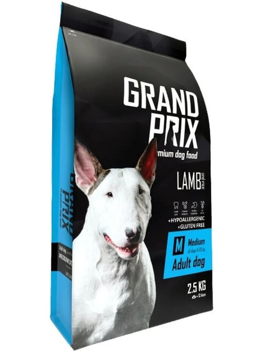Grand Prix корм для собак средних пород, ягненок 2,5 кг