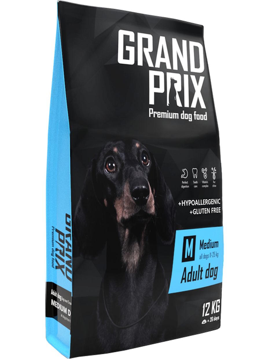 Grand Prix корм для собак средних пород, курица (12 кг)