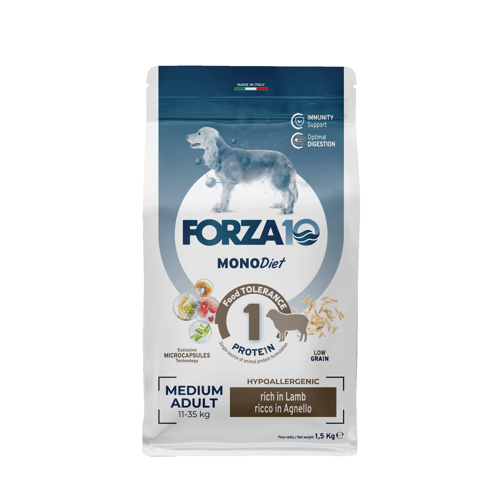 0116115_F10DIETMonoP DogMedAdu AgnelDRY1,5kg 6pz_front