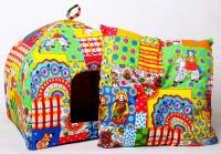 Домик-юрта  Печворк лен