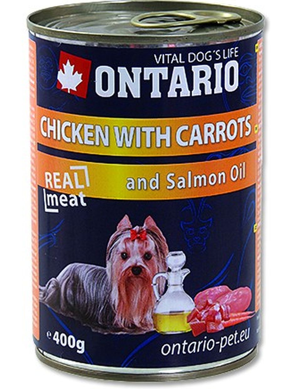 Ontario влажный корм для собак, курица и морковь (400 гр)