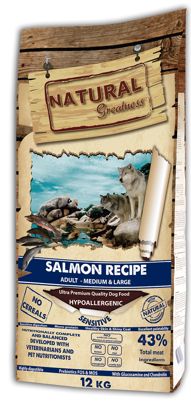 Natural Greatness гипоаллергенный корм для взрослых собак средних и крупных пород, чувствительное пи