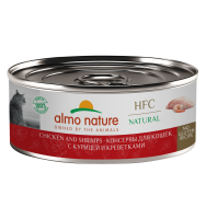 Almo Nature влажный корм для кошек с курицей и креветками (12шт уп)
