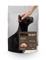 Winner корм для взрослых кошек всех пород с мочекаменной болезнью, курица
