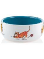 Beeztees Играющие кошки 11,5 см миска для кошек форфор белый