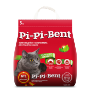 Комкующийся наполнитель Pi-Pi-Bent Сенсация свежести, 5 кг