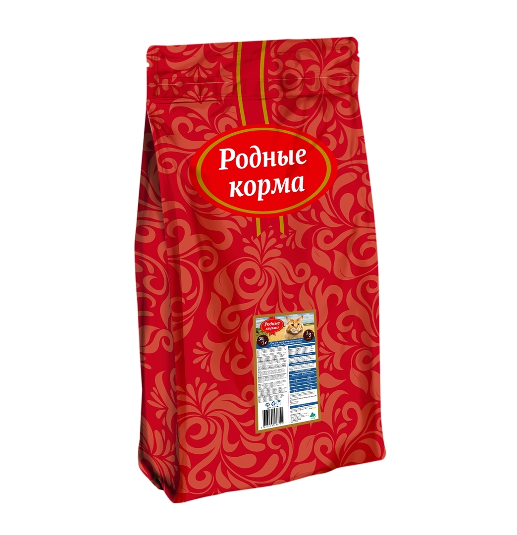 Родные Корма сухой корм для взрослых стерилизованных кошек всех пород