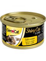 GimCat ShinyCat влажный корм для взрослых кошек всех пород, тунец и сыр
