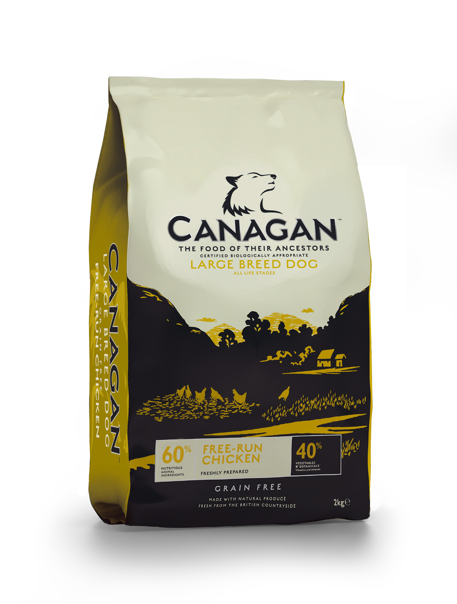 Canagan корм для щенков и взрослых собак крупных пород, беззерновой, цыпленок