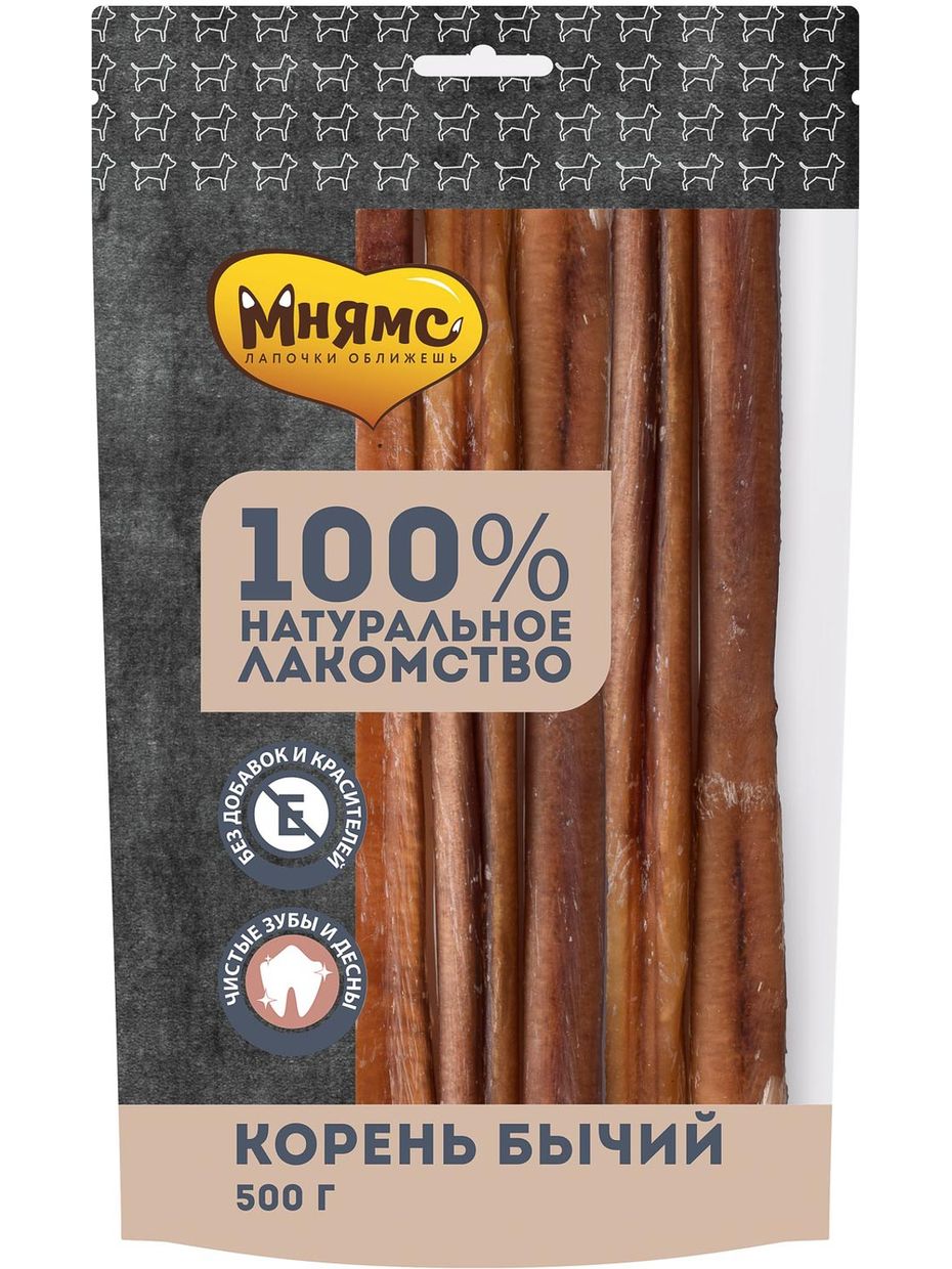 Мнямс лакомство для собак всех пород, корень бычий