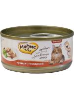 Мнямс влажный корм для взрослых кошек всех пород, говядина