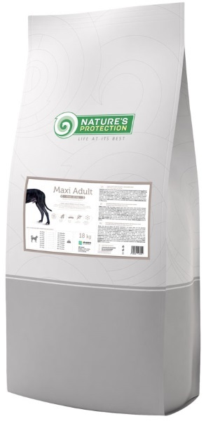 Nature’s Protection корм для взрослых собак крупных пород, курица, индейка и утка