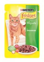 Friskies влажный корм для взрослых кошек всех пород, кролик в подливе