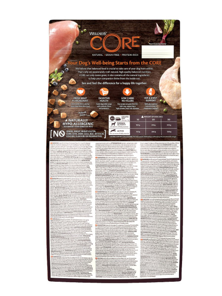 CORE корм для взрослых собак средних пород, беззерновой, индейка и курица 1,8 кг_1