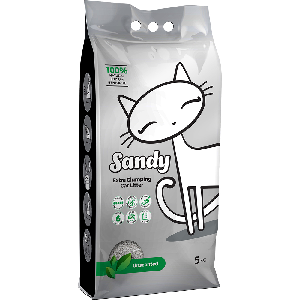 Sandy Unscented комкующийся наполнитель без ароматизатора