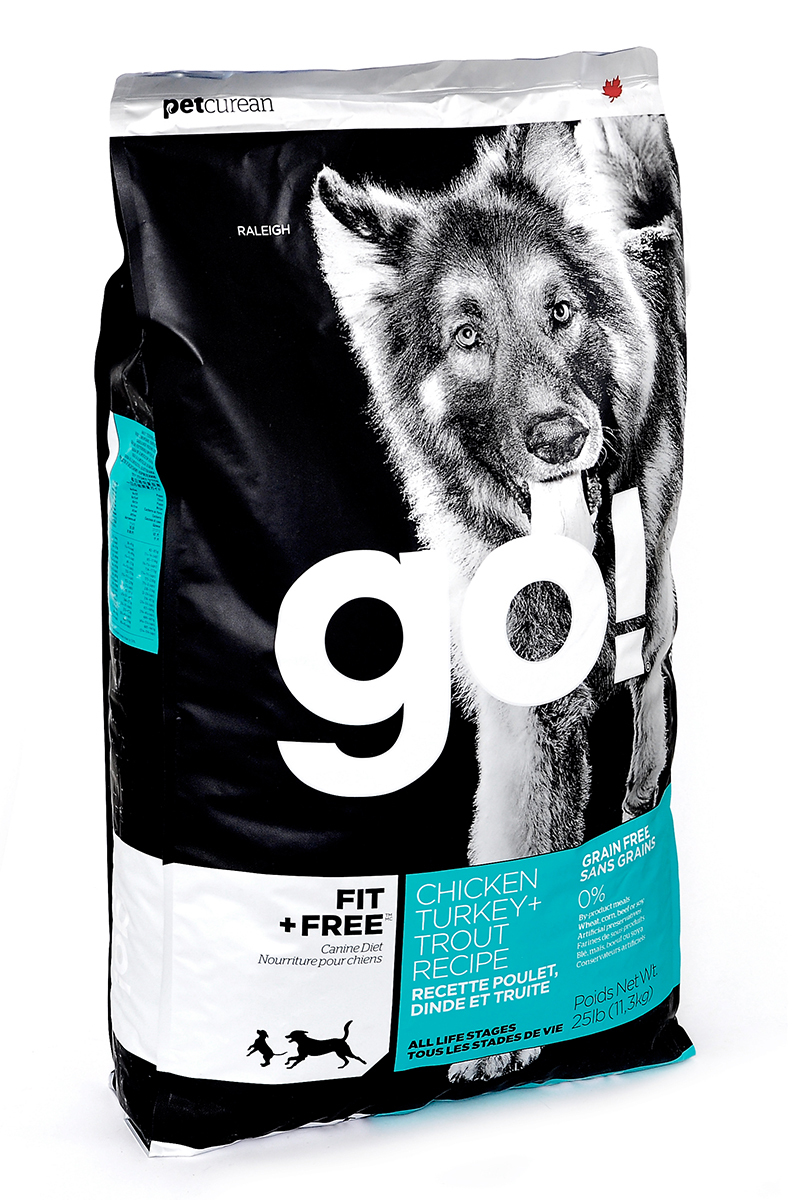 GO! Fit + Free Grain Free Dog Recipe (Turkey, chicken, trout, duck)