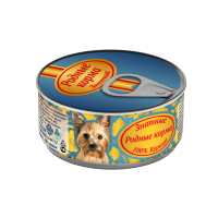 Родные Корма Знатные 100 % консервы для взрослых собак всех пород, курица