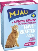 Mjau мясные кусочки в желе с  лангустом