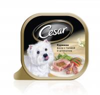 Влажный корм Cesar куриное филе с тыквой и шпинатом для собак