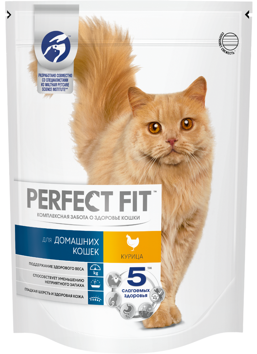 Perfect Fit корм для взрослых кошек всех пород, в домашних условиях, с  курицей — купить по доступной цене с доставкой