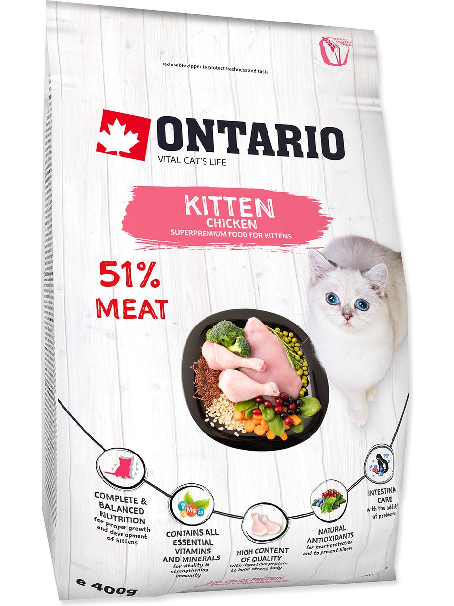 Ontario корм для котят, с курицей и индейкой (400 гр)