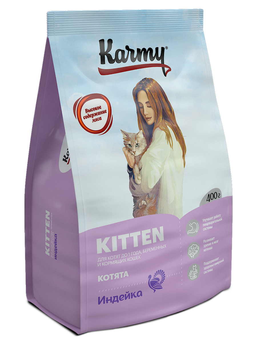 Karmy корм для котят, индейка (400 гр)