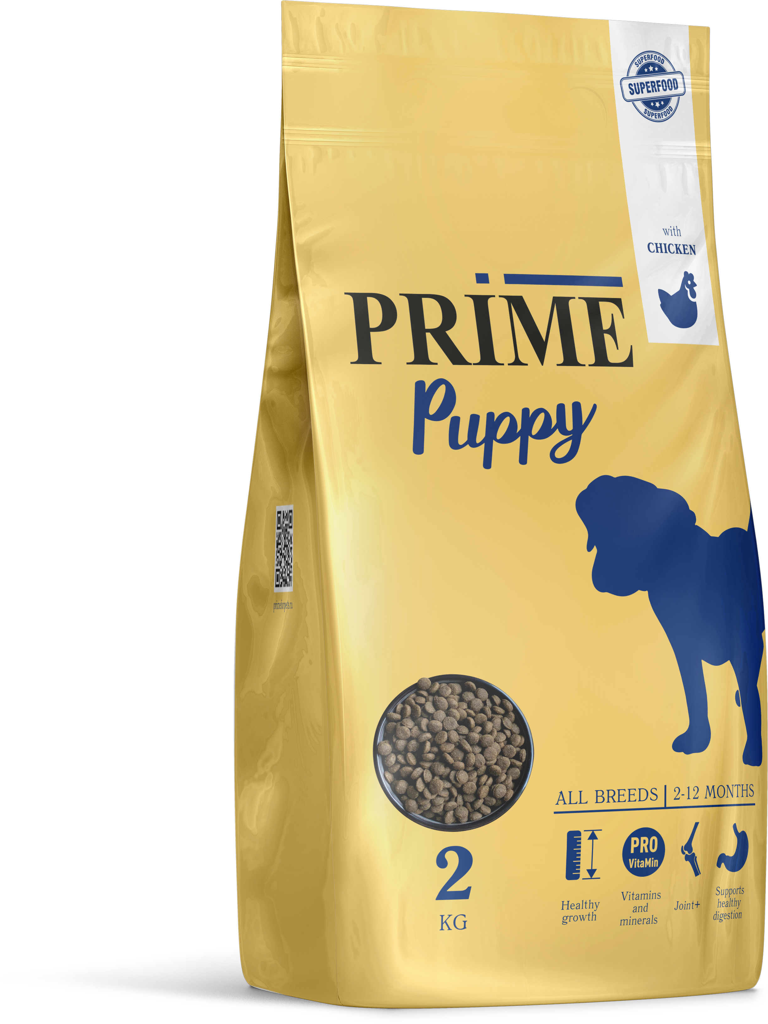 137.1.2076    PRIME PUPPY курица 2кг дЩЕНКОВ всех пород 2-12мес (уп5)