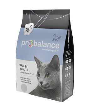 ProBalance корм для взрослых кошек всех пород, красивая шерсть и здоровая кожа