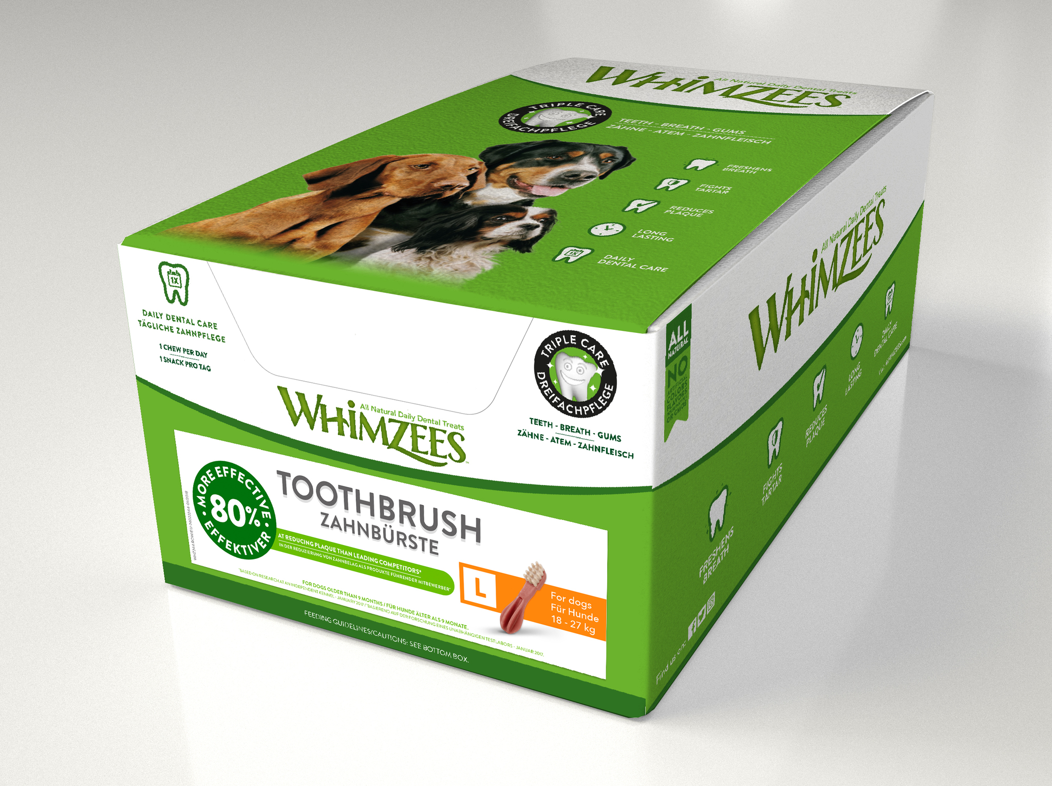 Whimzees лакомство для собак крупных пород, Зубная щетка