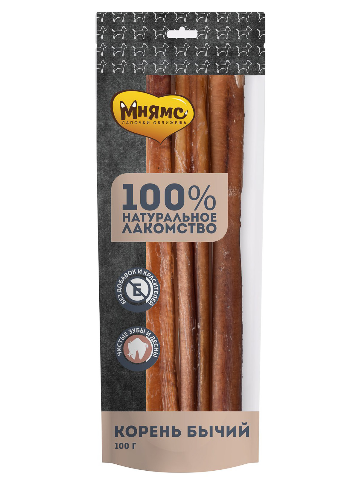 Мнямс лакомство для собак всех пород, корень бычий  (100 гр)