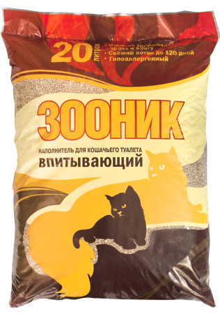 Зооник впитывающий наполнитель для кошачьих туалетов