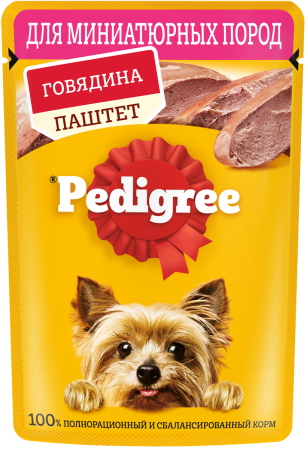 3D_PEDIGREE_Wet Mini dogs Beef Pate_80g_FACE