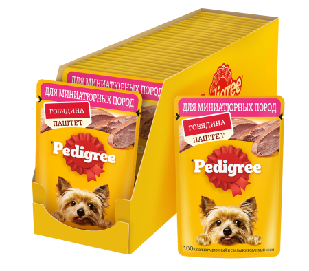 3D_PEDIGREE_Wet Mini dogs Beef Pate_80g_Tray